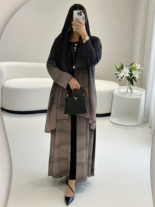 كنزة صوفية نسائية رسمية أنيقة فاخرة بأكمام طويلة وملمس متدرج محكم لفصلي الربيع/الخريف، فستان رسمي
