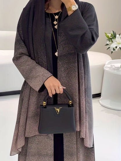 كنزة صوفية نسائية رسمية أنيقة فاخرة بأكمام طويلة وملمس متدرج محكم لفصلي الربيع/الخريف، فستان رسمي