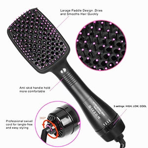 فرشاة تجفيف وتصفيف الشعر One Step Hair Dryer Styler لتنعيم الشعر وتقليل الهيشان